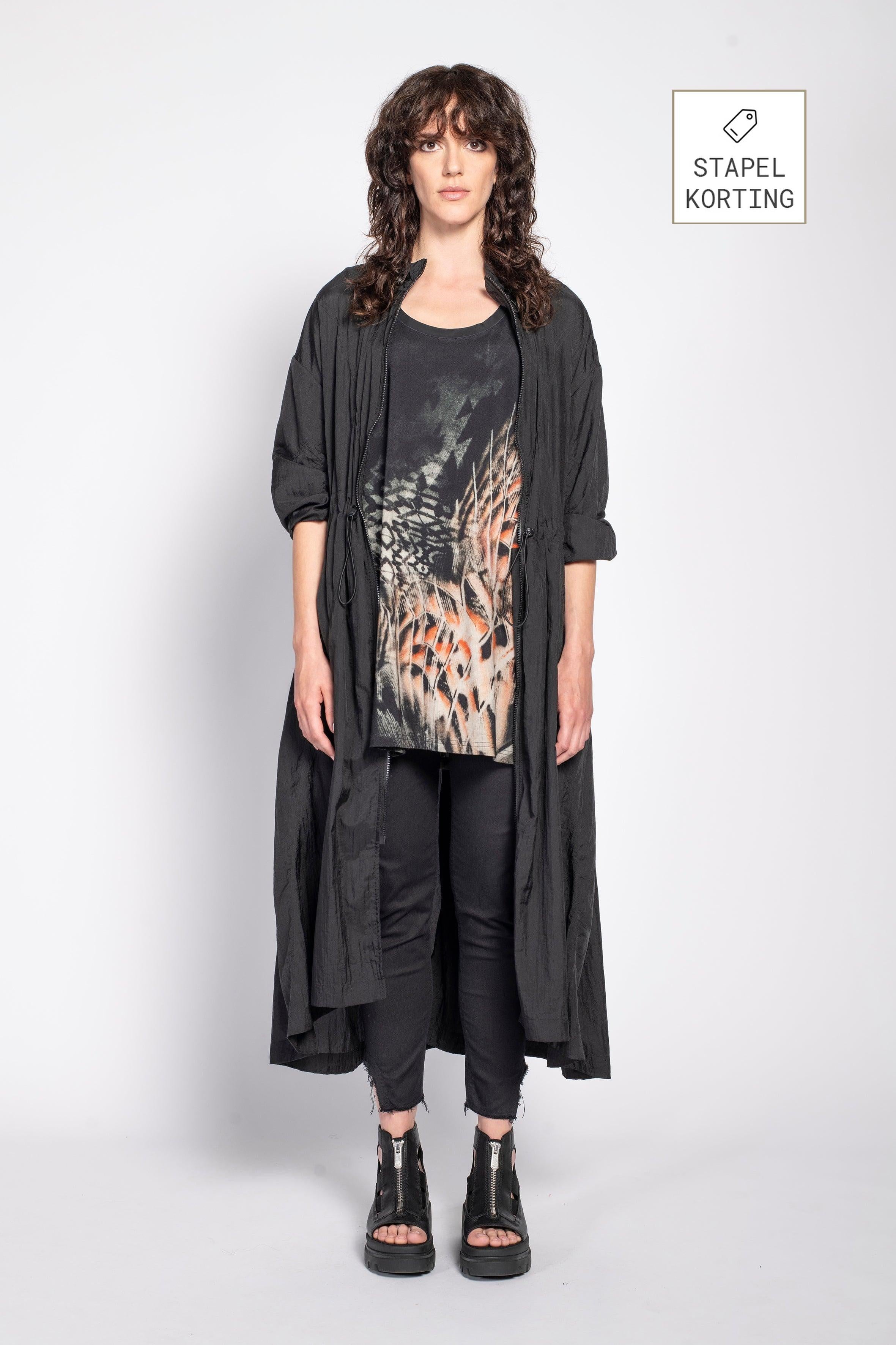 AMBER & MOON lange vest jas AUDREY