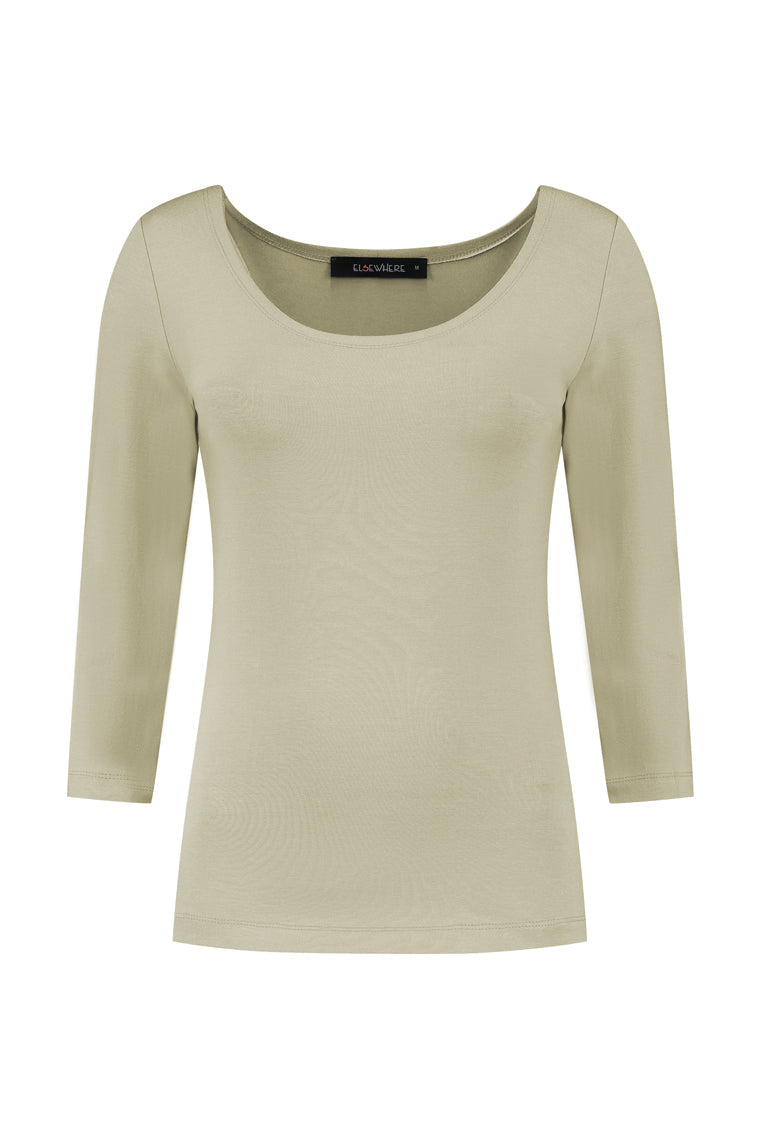 ELSEWHERE basis top 3/4 mouw HOLLY