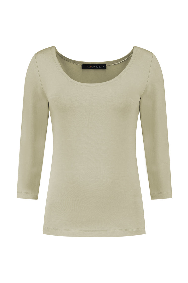 ELSEWHERE basis top 3/4 mouw HOLLY