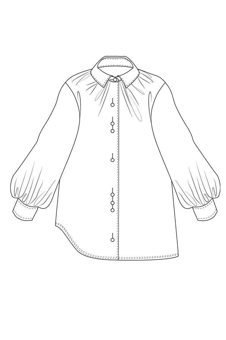 ELSEWHERE blouse GATHER - herb