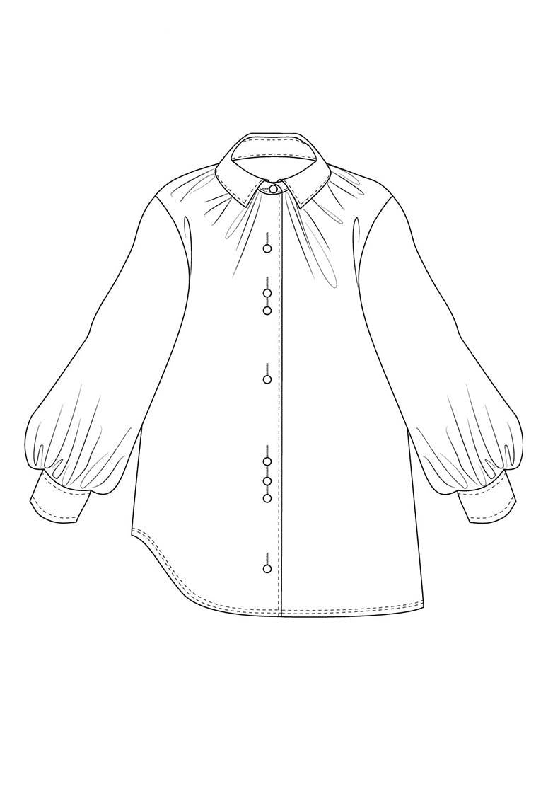 ELSEWHERE blouse GATHER