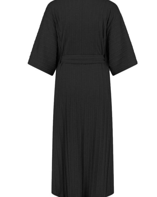 ELSEWHERE lang vest AMY - zwart structuur jersey