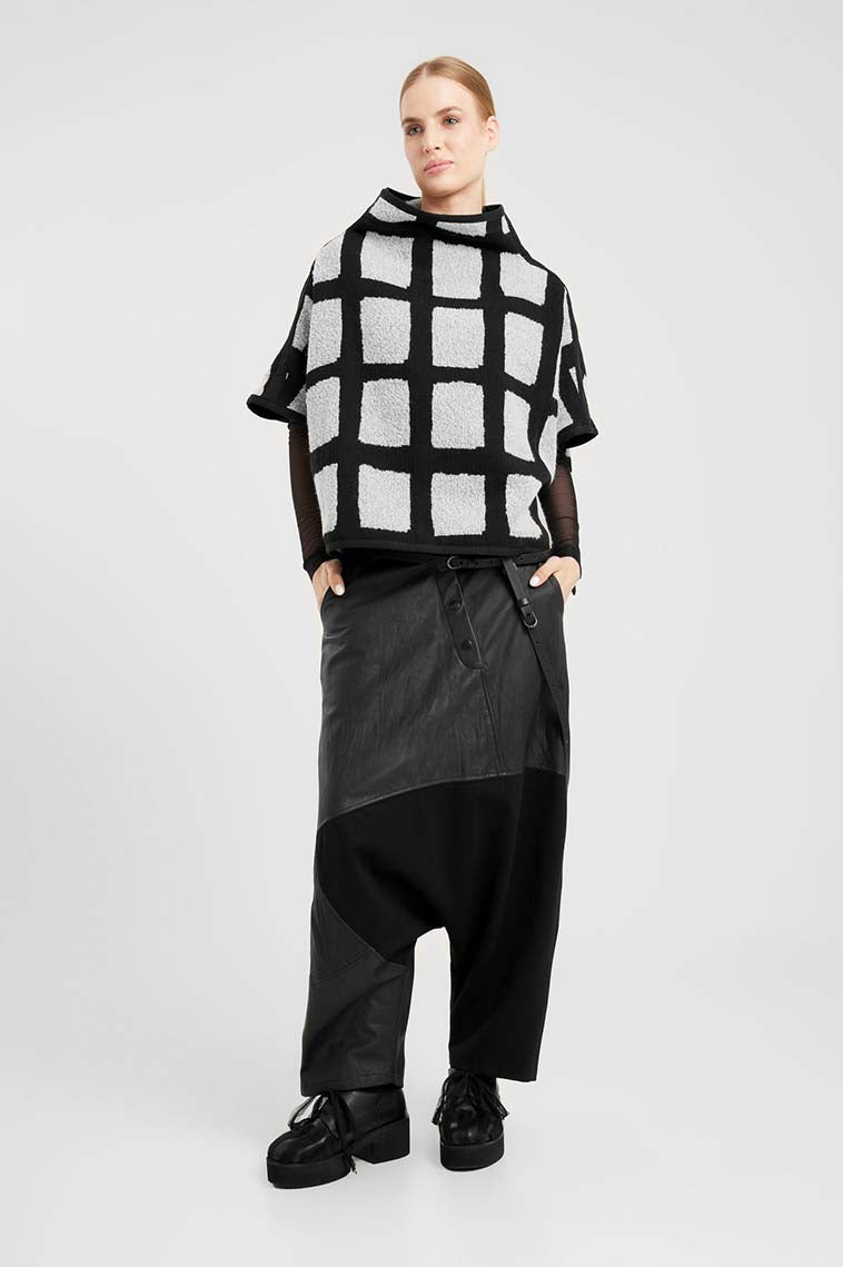 ELSEWHERE vegan lederen dhoti broek STITCH