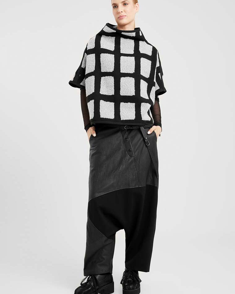 ELSEWHERE vegan lederen dhoti broek STITCH