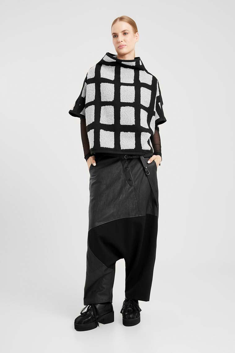 ELSEWHERE vegan lederen dhoti broek STITCH