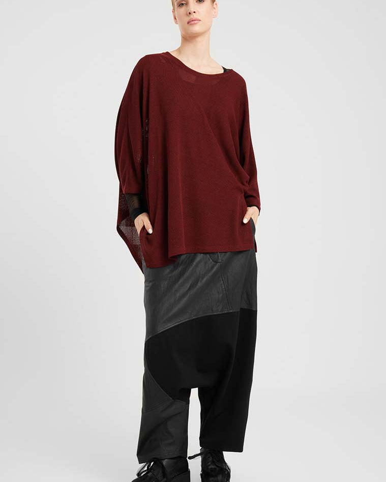 ELSEWHERE vegan lederen dhoti broek STITCH