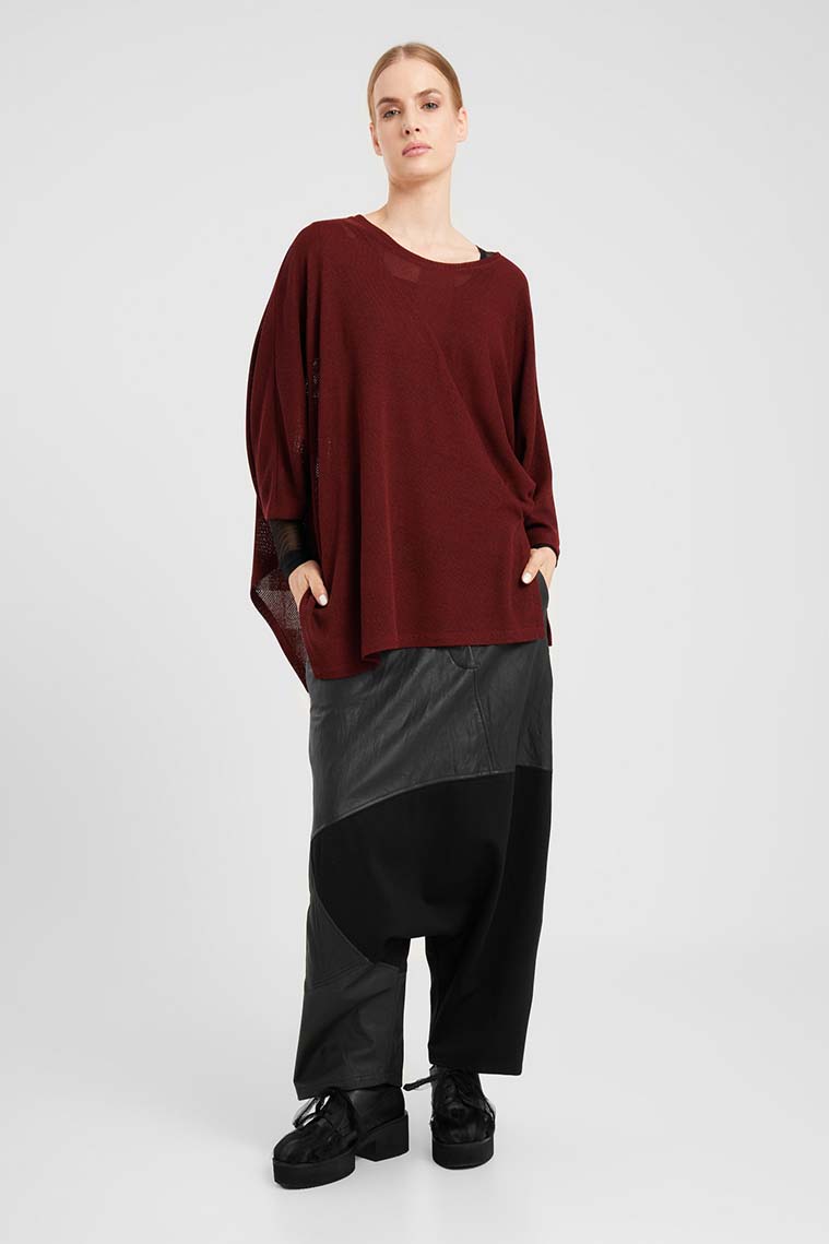 ELSEWHERE vegan lederen dhoti broek STITCH