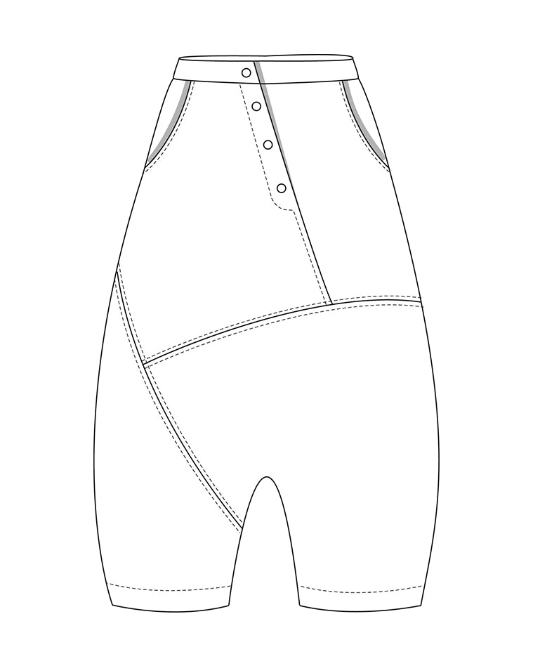 ELSEWHERE vegan lederen dhoti broek STITCH