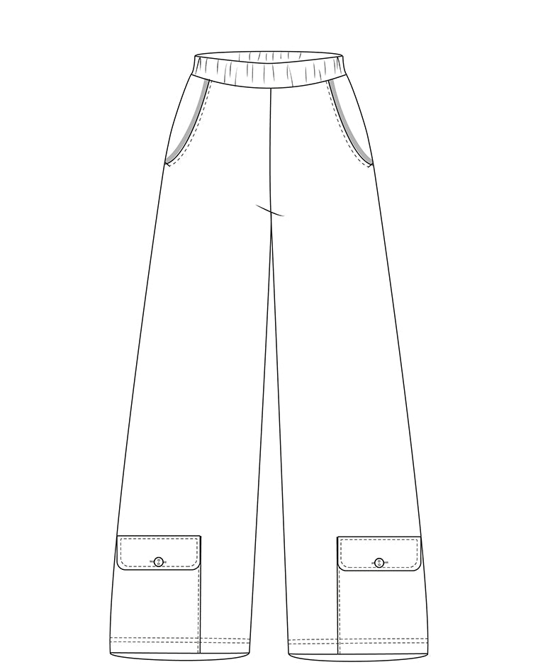 ELSEWHERE wijde broek COMFY