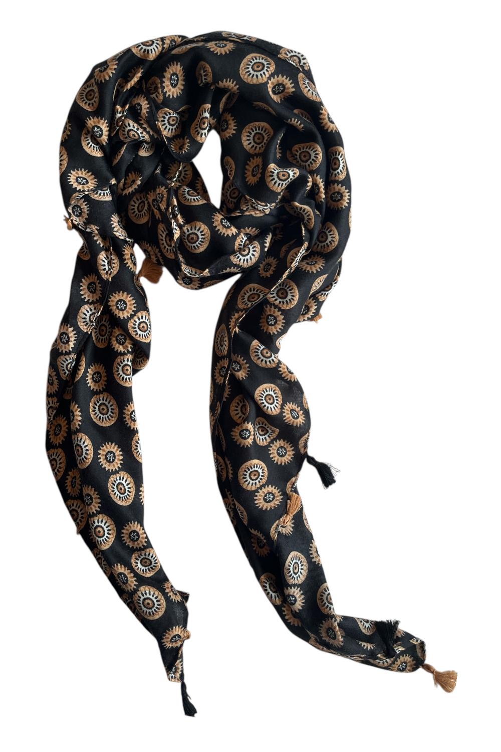 LEEZZA sjaal - flowerdots