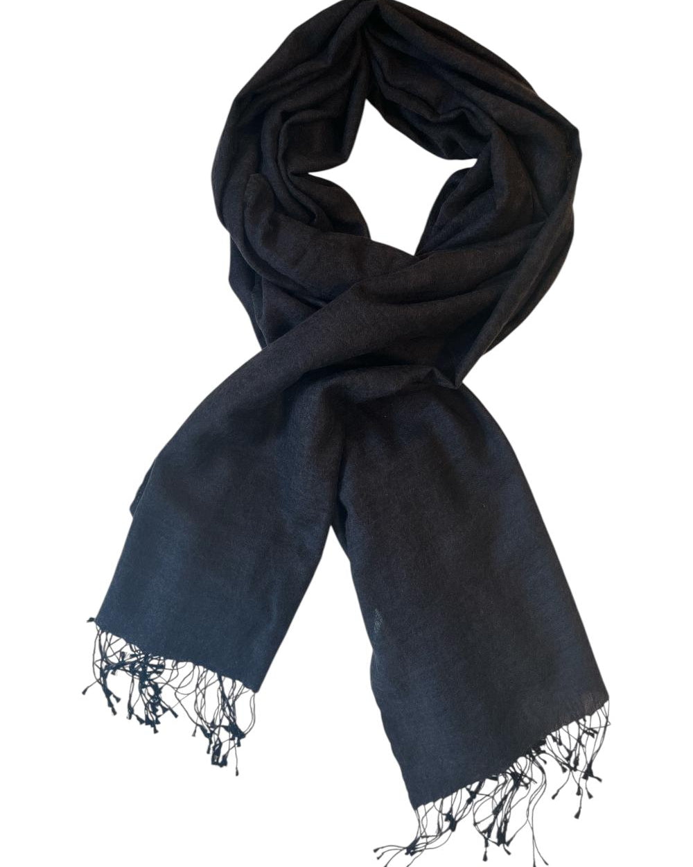 LEEZZA sjaal wolmix antraciet