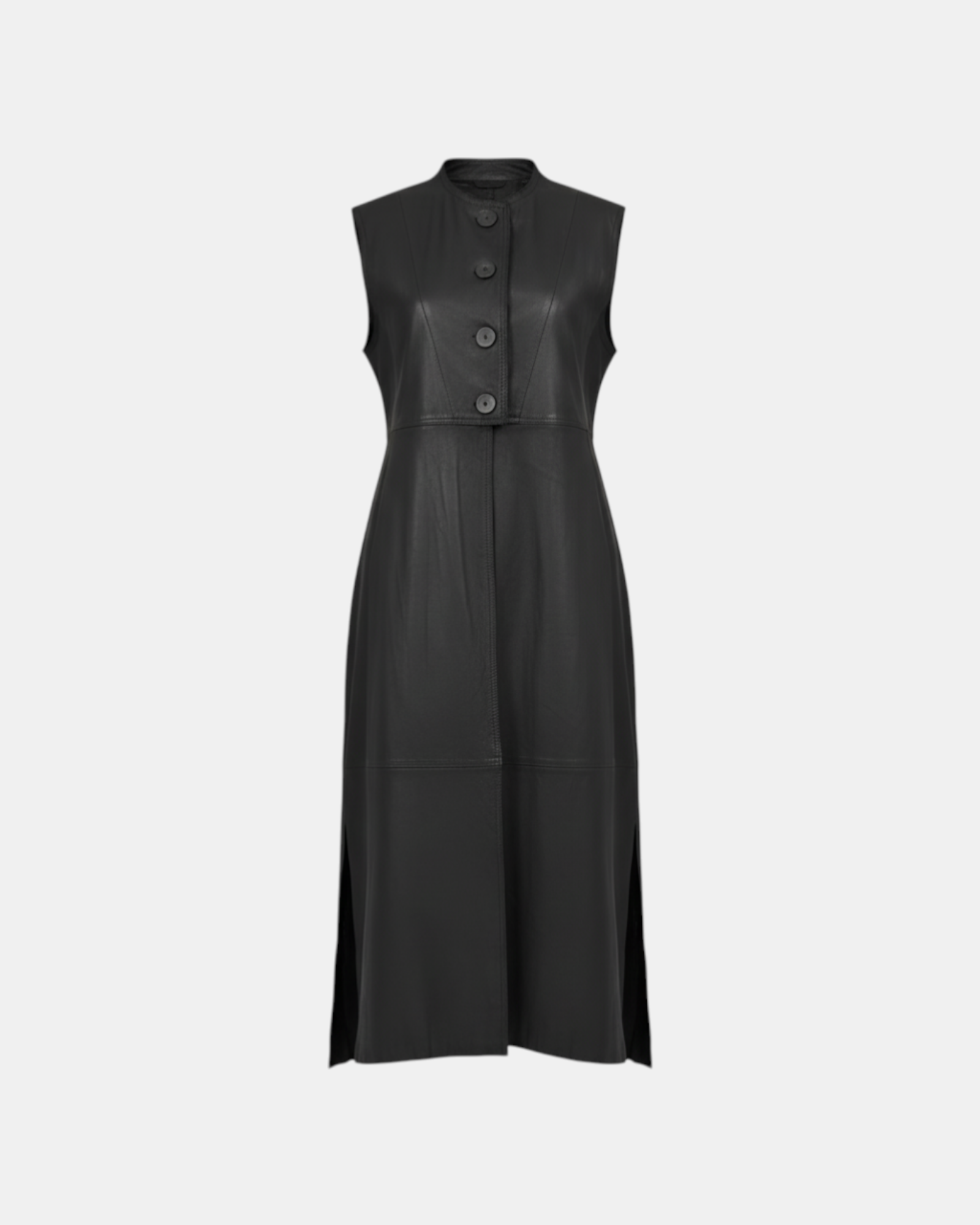 PAPUCEI lederen gilet OBSEDIAN PETALS