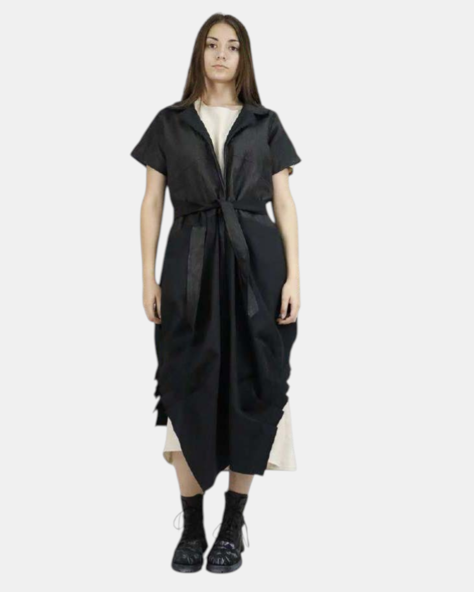 PAPUCEI lederen jas CHARCOAL ROSE