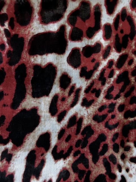 ROMANO sjaal rood zwart panterprint