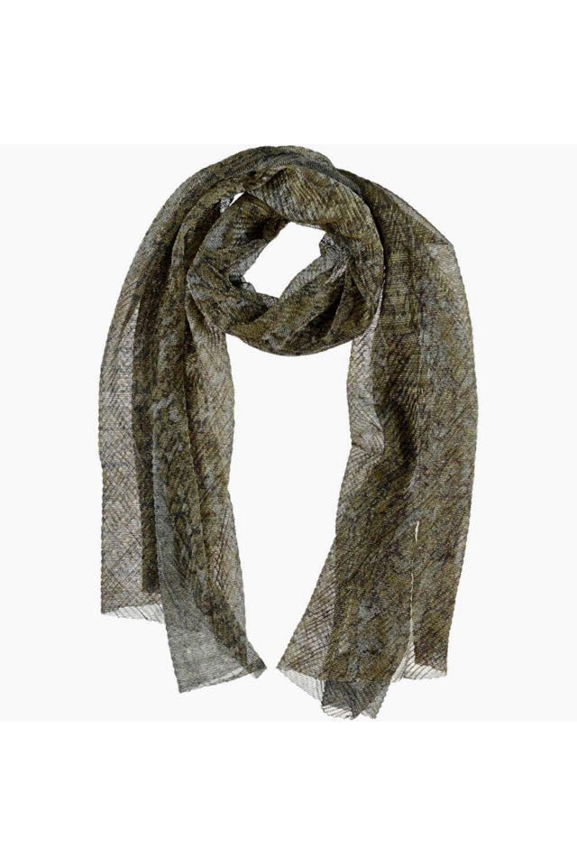 Sjaal reptielprint grijs khaky