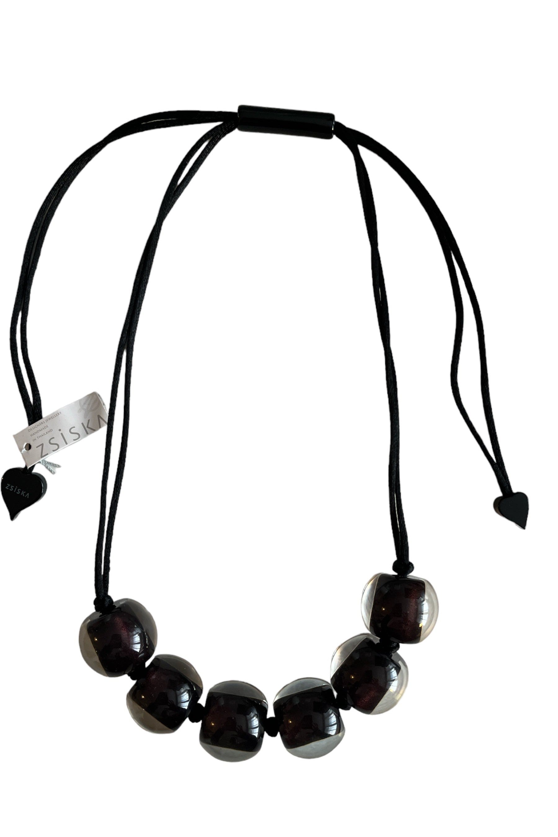 ZSISKA ketting COLOURFUL BEADS - bruin