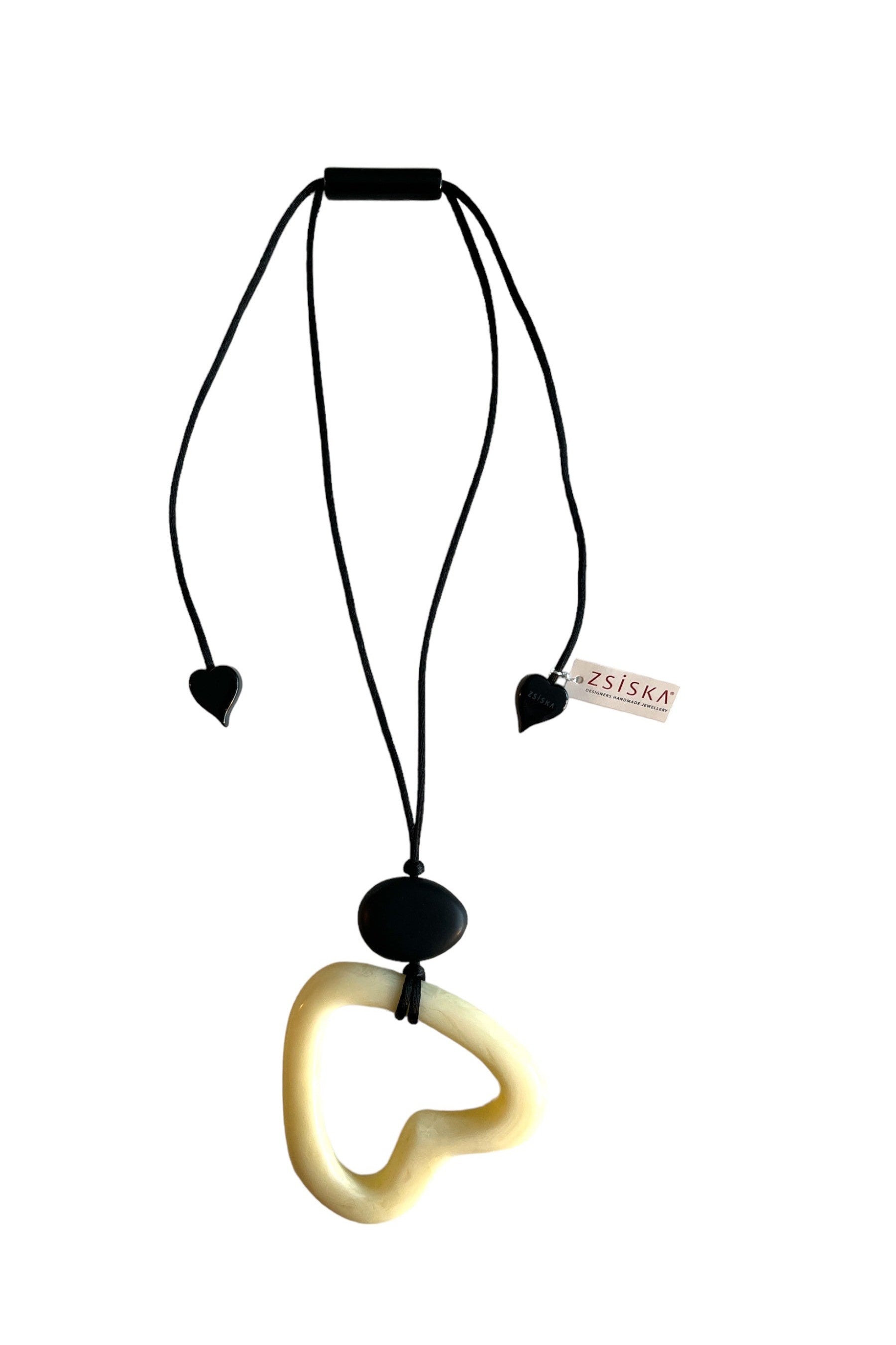 ZSISKA ketting offwhite hart ORGANIC