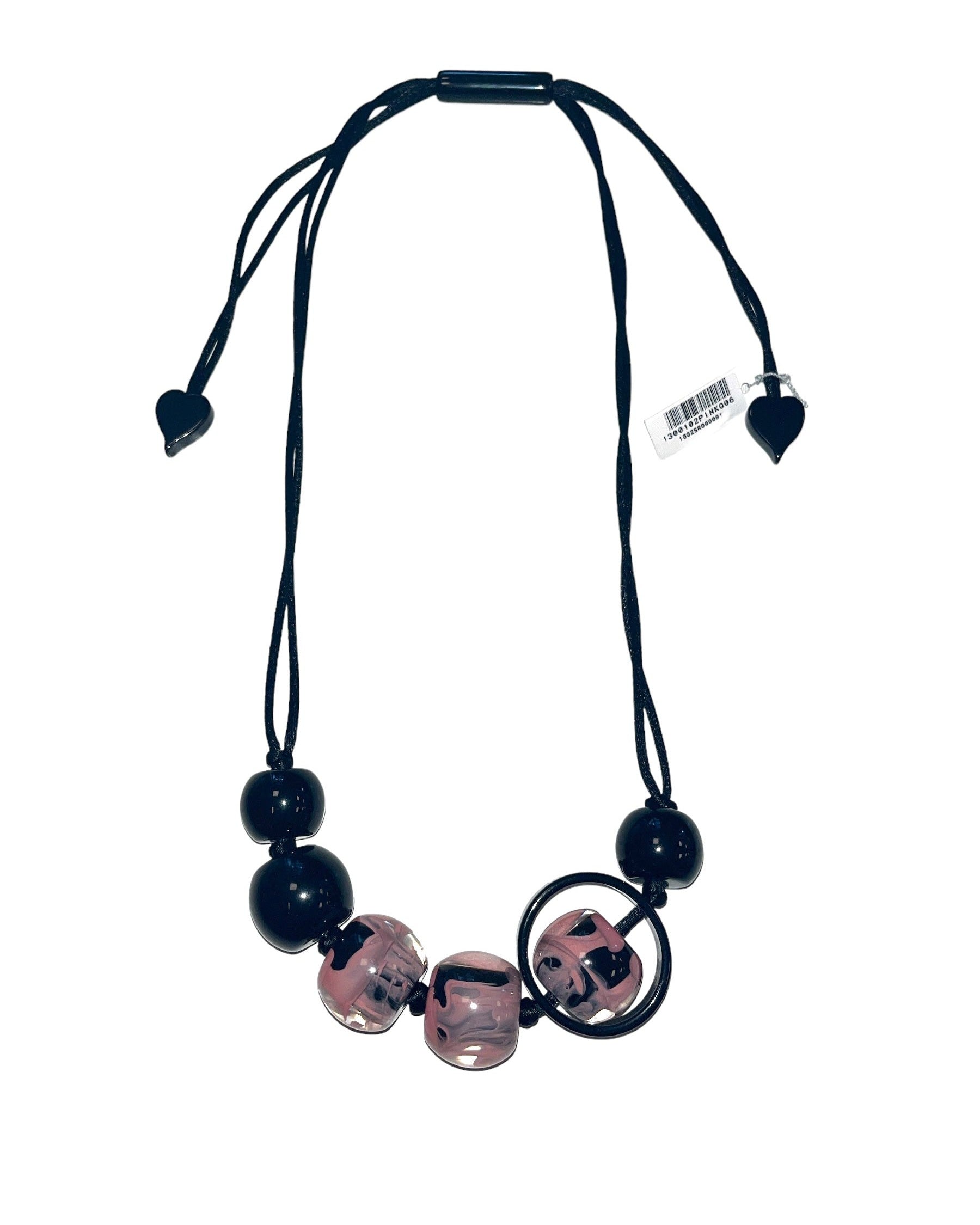 ZSISKA ketting roze zwart SATURN