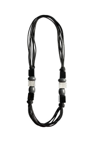 ZSISKA ketting zwart & grijs RHYME