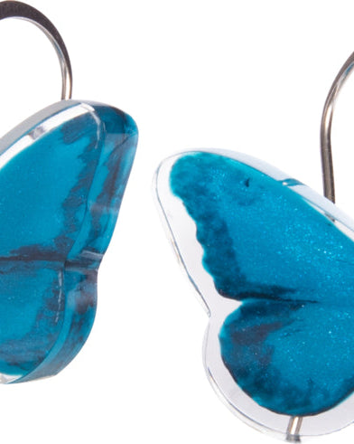 ZSISKA oorbellen blauw BUTTERFLY