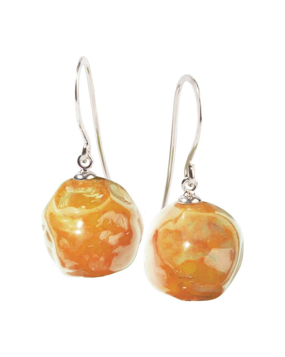 ZSISKA oorbellen oranje koper CAPRI