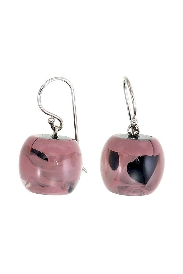 ZSISKA oorbellen roze zwart SATURN