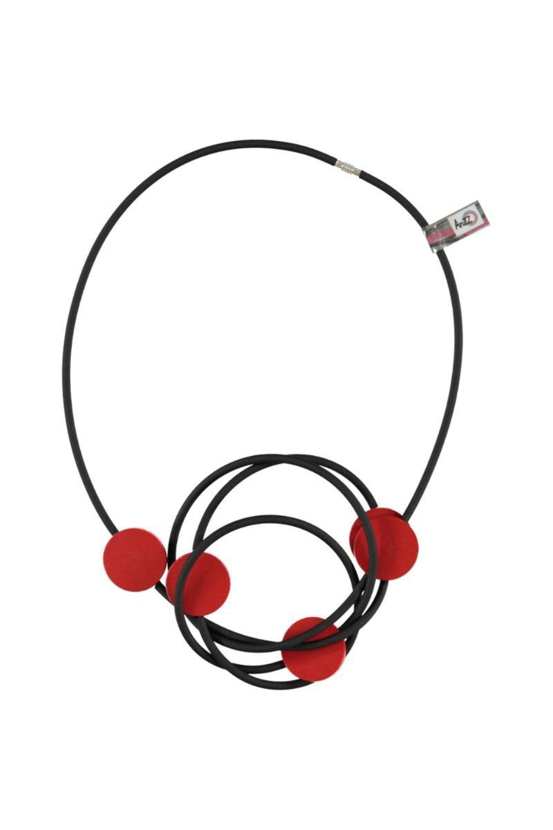 AnZZ ketting CIRCLE rood