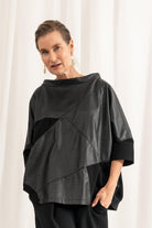 ELSEWHERE vegan lederen top STITCH