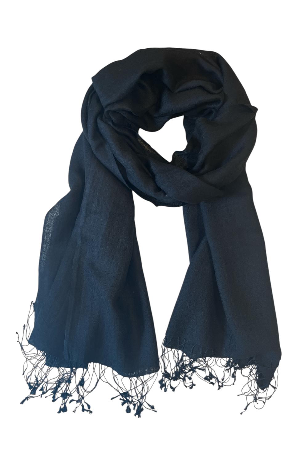 LEEZZA sjaal wolmix zwart