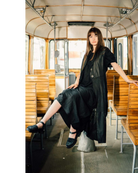 PAPUCEI lederen gilet OBSEDIAN PETALS