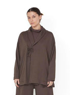 SORT AARHUS oversized vest CLAY
