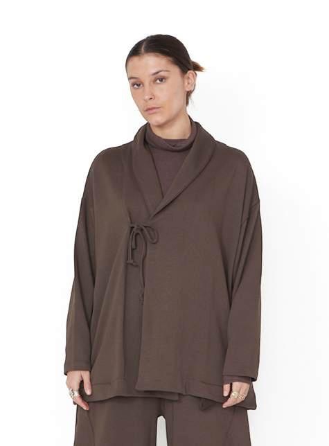 SORT AARHUS oversized vest CLAY