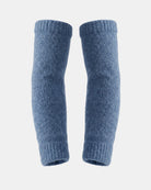 LEEZZA LOTUS EATERS WALLA arm warmers in soft blue wool blend with ribbed cuffs
